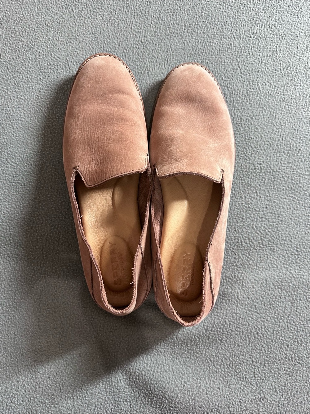 Sperry Women’s Suede Slip-On Loafers in Dusty Rose